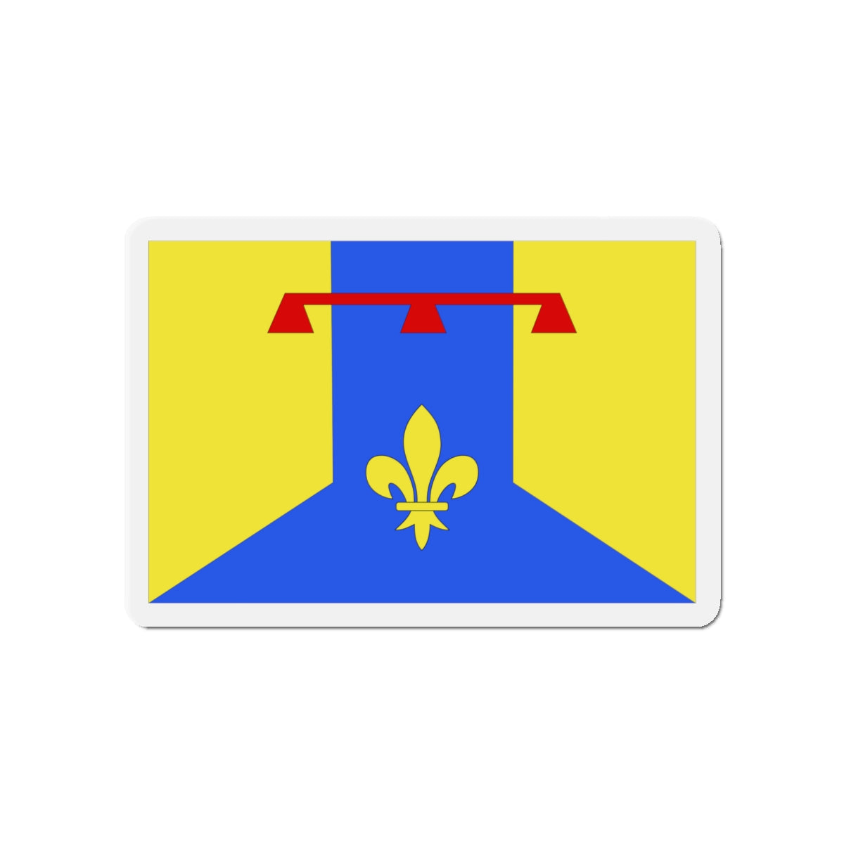 Flag of Bouches du Rhône France 2 - Die-Cut Magnet-4" x 4"-The Sticker Space