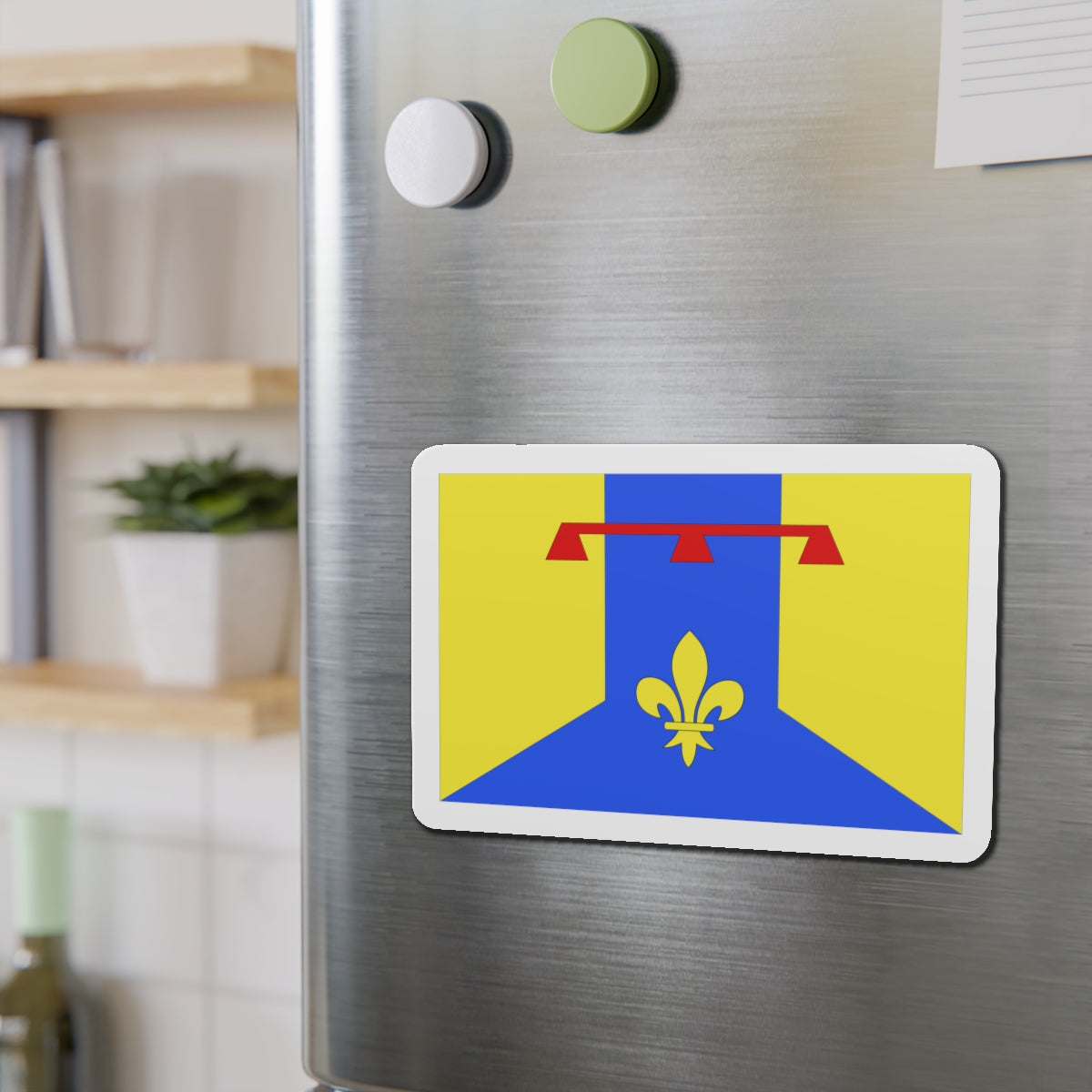 Flag of Bouches du Rhône France 2 - Die-Cut Magnet-The Sticker Space