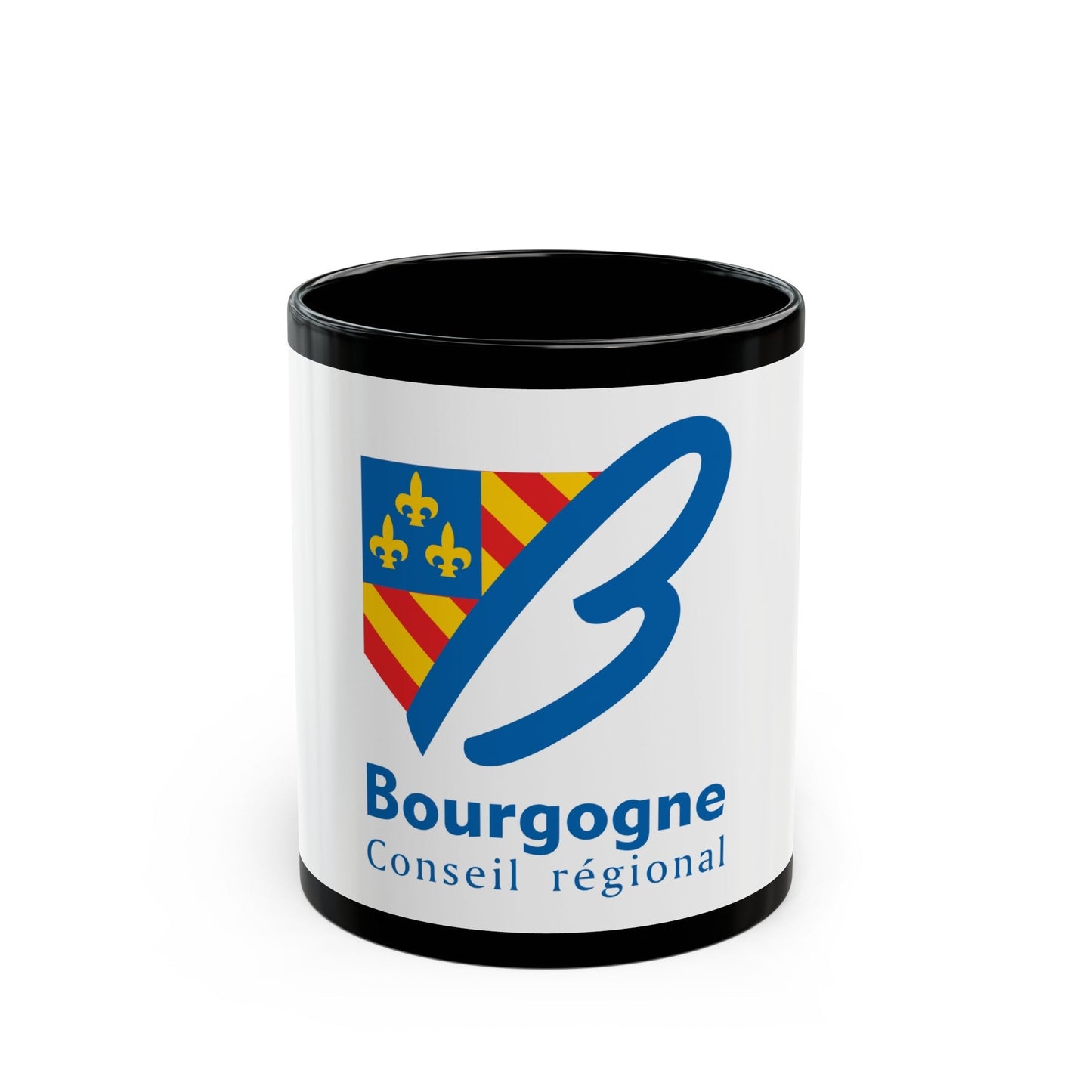 Flag of Bourgogne France 2 - Black Coffee Mug-11oz-The Sticker Space