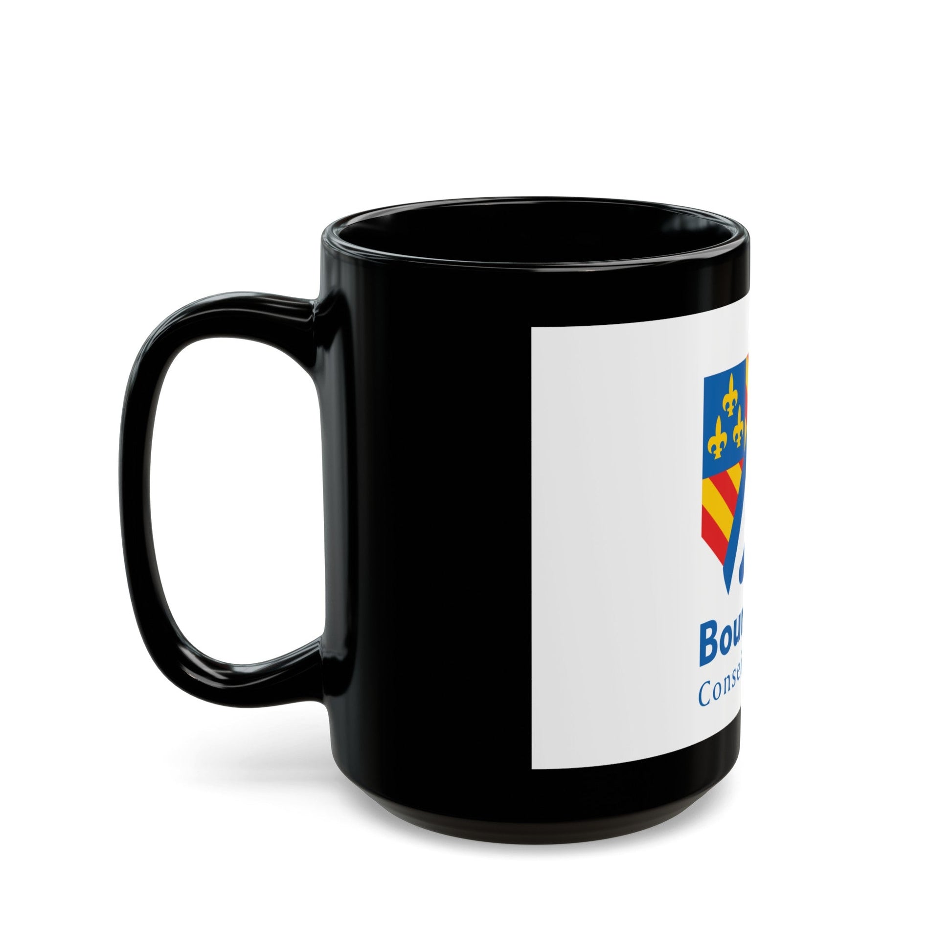 Flag of Bourgogne France 2 - Black Coffee Mug-The Sticker Space