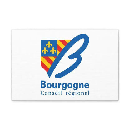 Flag of Bourgogne France 2 - Canvas Wall Art 18″ x 12″ 1.25" - The Sticker Space