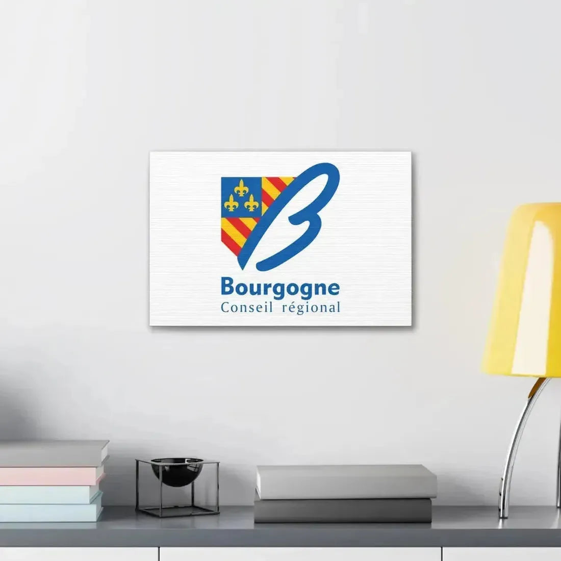 Flag of Bourgogne France 2 - Canvas Wall Art - The Sticker Space