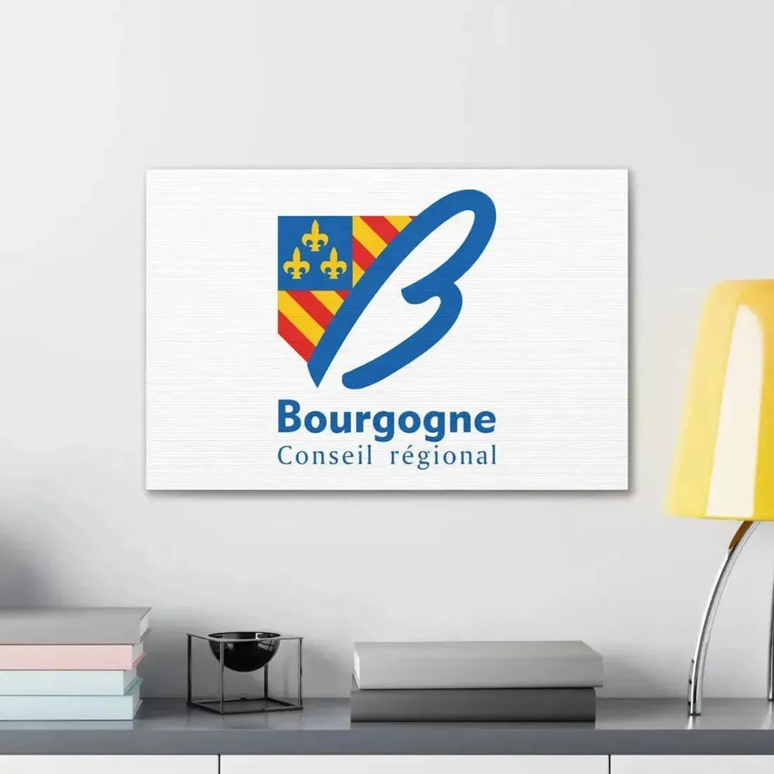 Flag of Bourgogne France 2 - Canvas Wall Art - The Sticker Space
