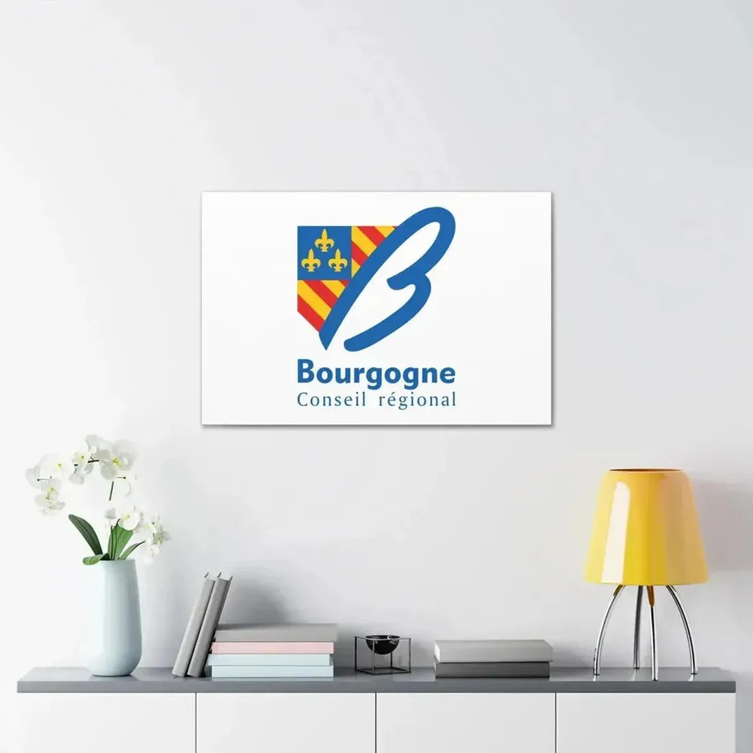 Flag of Bourgogne France 2 - Canvas Wall Art - The Sticker Space