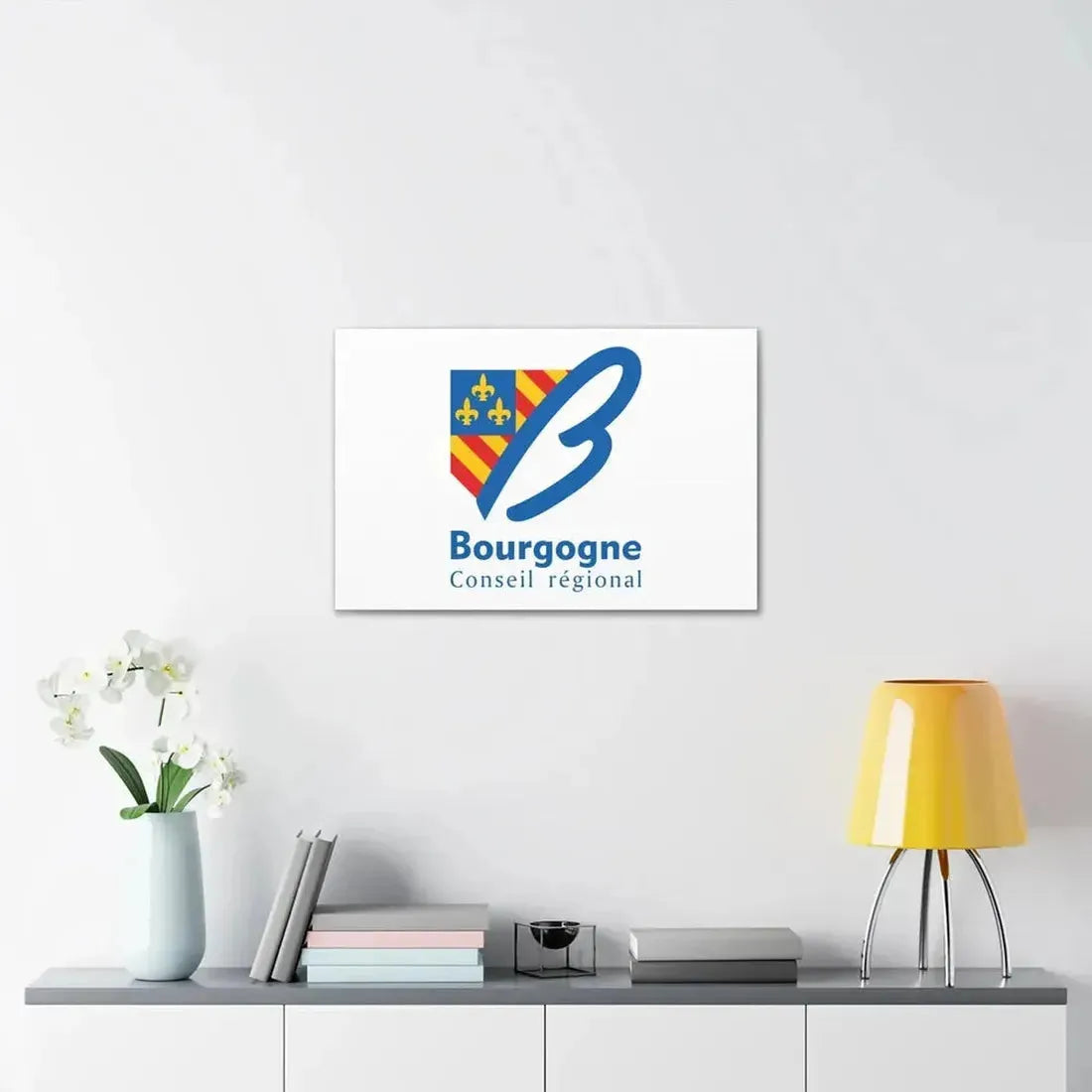 Flag of Bourgogne France 2 - Canvas Wall Art - The Sticker Space