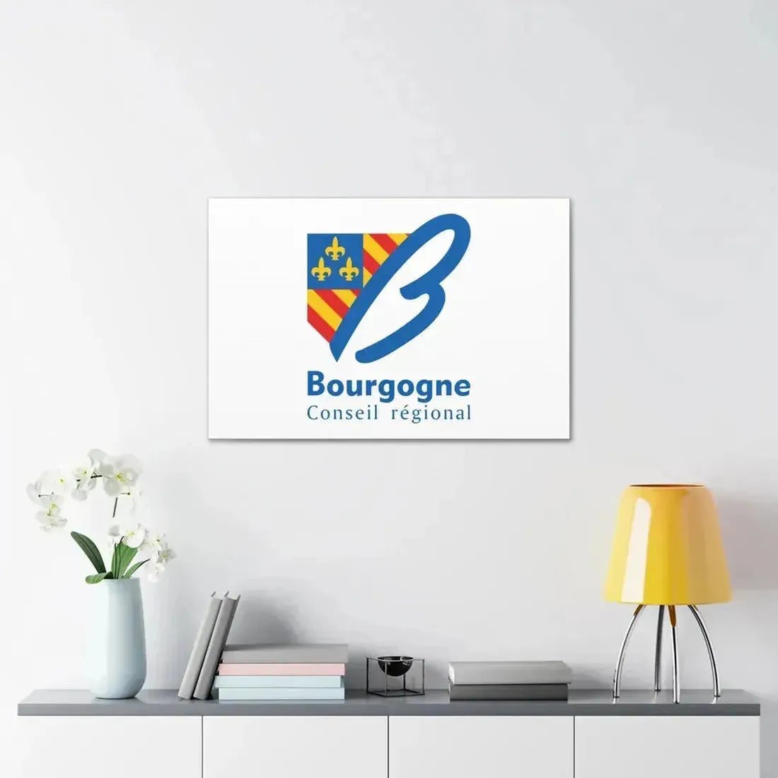 Flag of Bourgogne France 2 - Canvas Wall Art - The Sticker Space