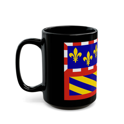 Flag of Bourgogne France - Black Coffee Mug-The Sticker Space