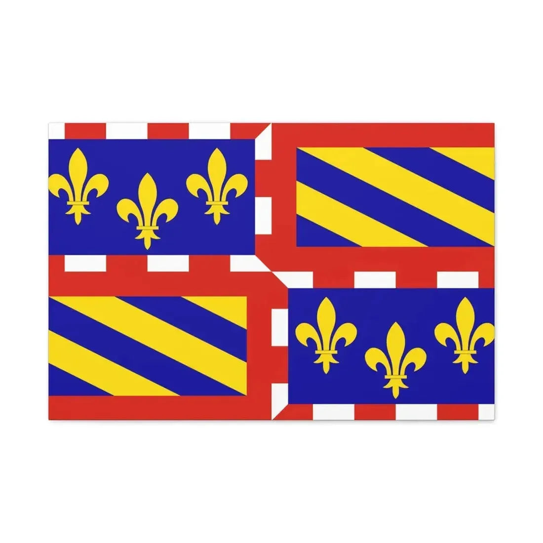 Flag of Bourgogne France - Canvas Wall Art 30" x 20" 1.25" - The Sticker Space