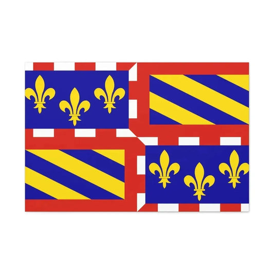 Flag of Bourgogne France - Canvas Wall Art 36" x 24" 1.25" - The Sticker Space