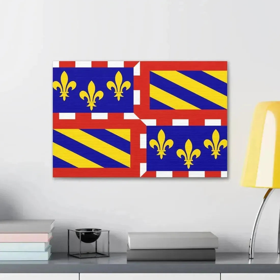 Flag of Bourgogne France - Canvas Wall Art - The Sticker Space