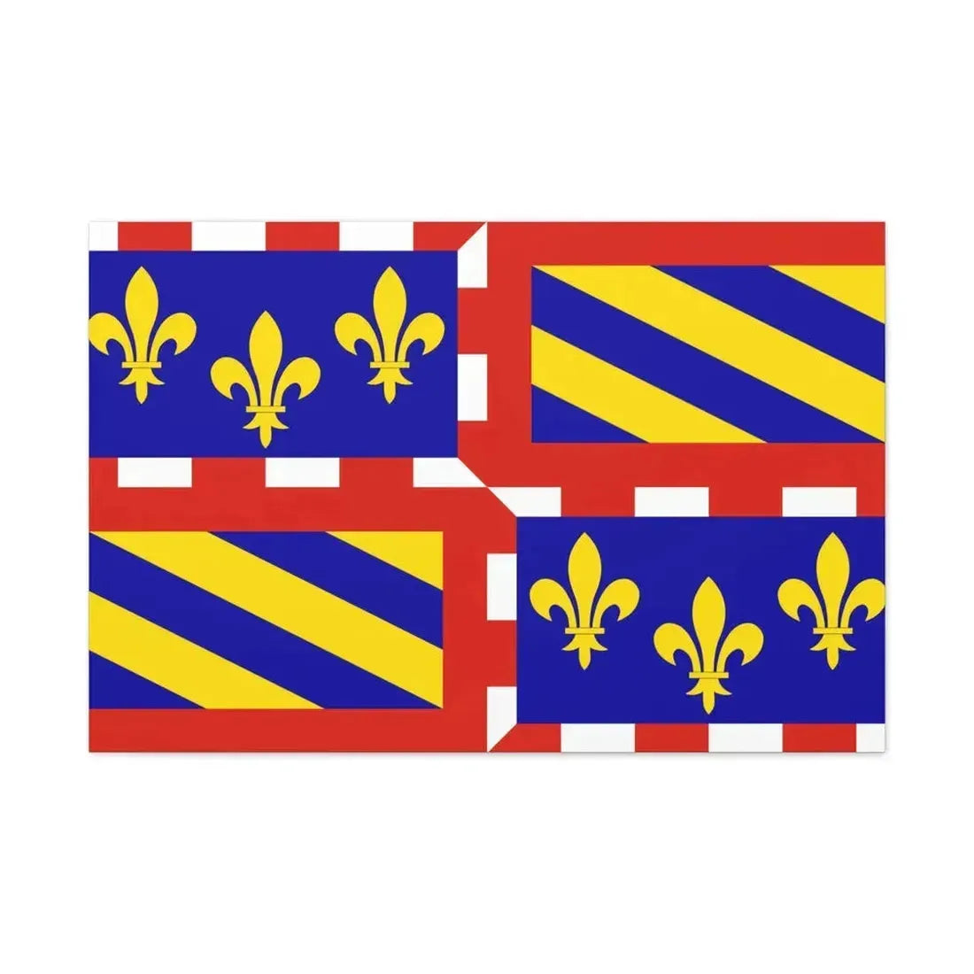 Flag of Bourgogne France - Canvas Wall Art - The Sticker Space