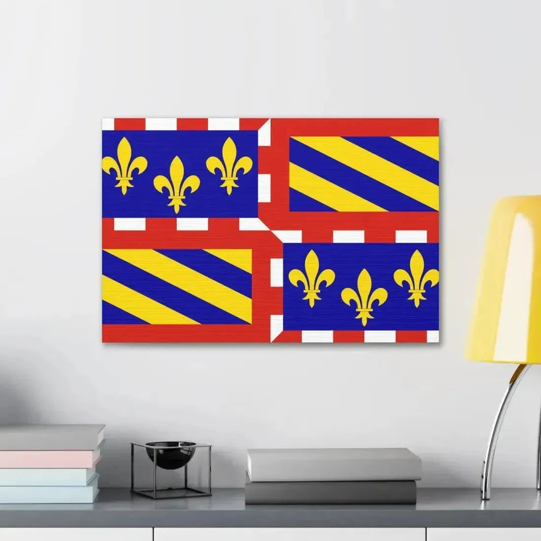 Flag of Bourgogne France - Canvas Wall Art - The Sticker Space