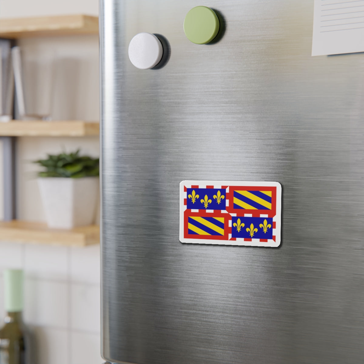 Flag of Bourgogne France - Die-Cut Magnet-The Sticker Space