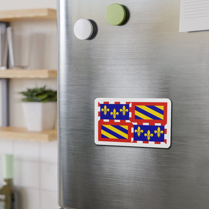 Flag of Bourgogne France - Die-Cut Magnet-The Sticker Space