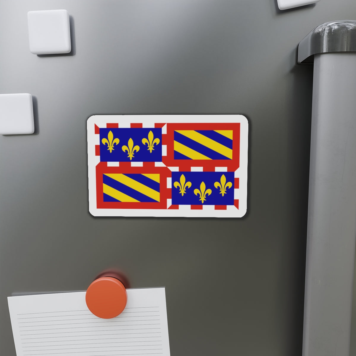 Flag of Bourgogne France - Die-Cut Magnet-The Sticker Space