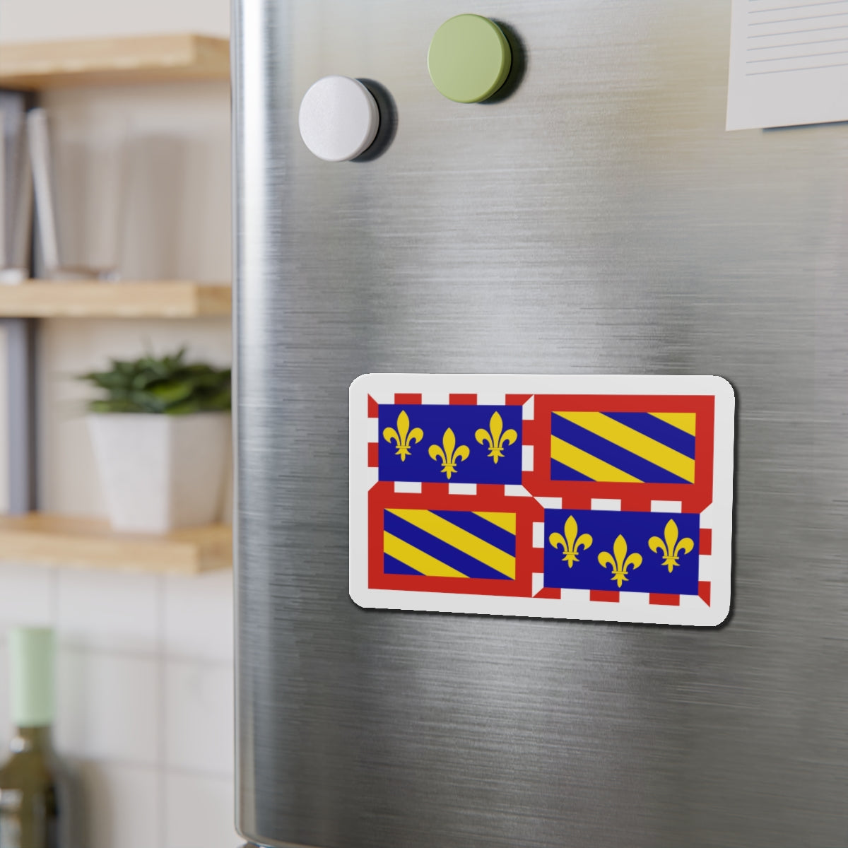 Flag of Bourgogne France - Die-Cut Magnet-The Sticker Space