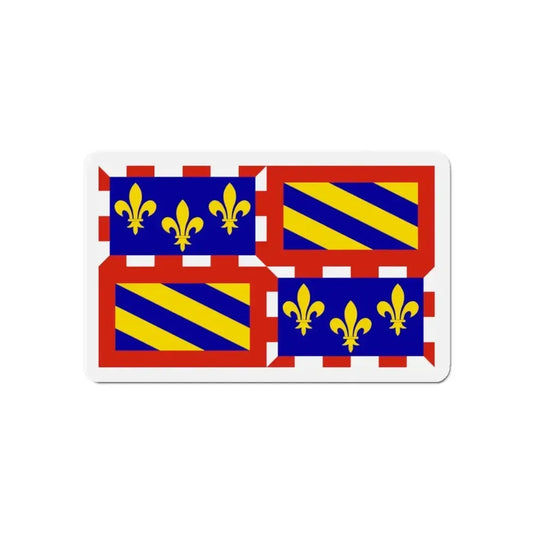 Flag of Bourgogne France - Refrigerator Magnet 6 Inch - The Sticker Space