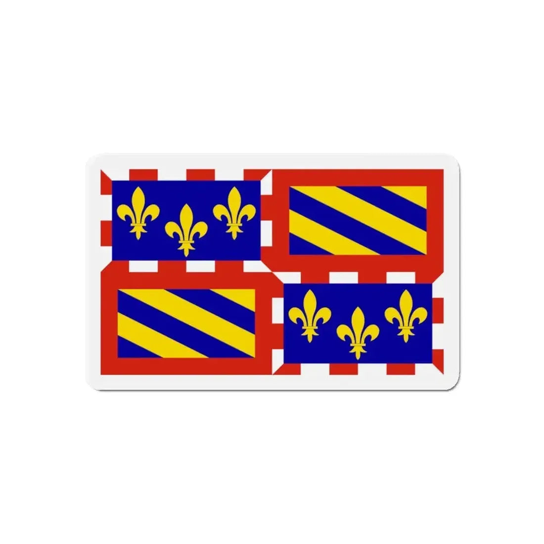 Flag of Bourgogne France - Refrigerator Magnet - The Sticker Space