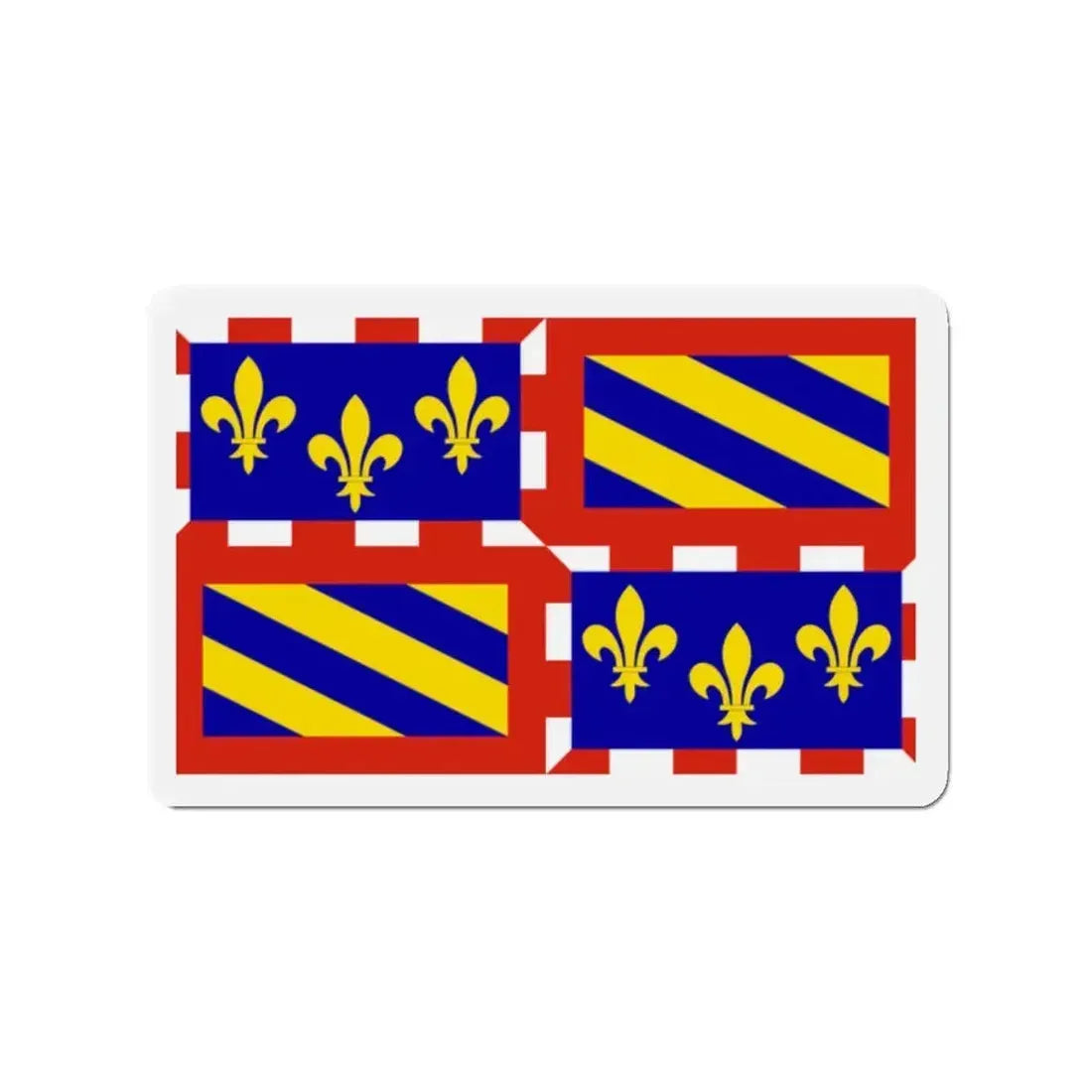 Flag of Bourgogne France - Refrigerator Magnet - The Sticker Space