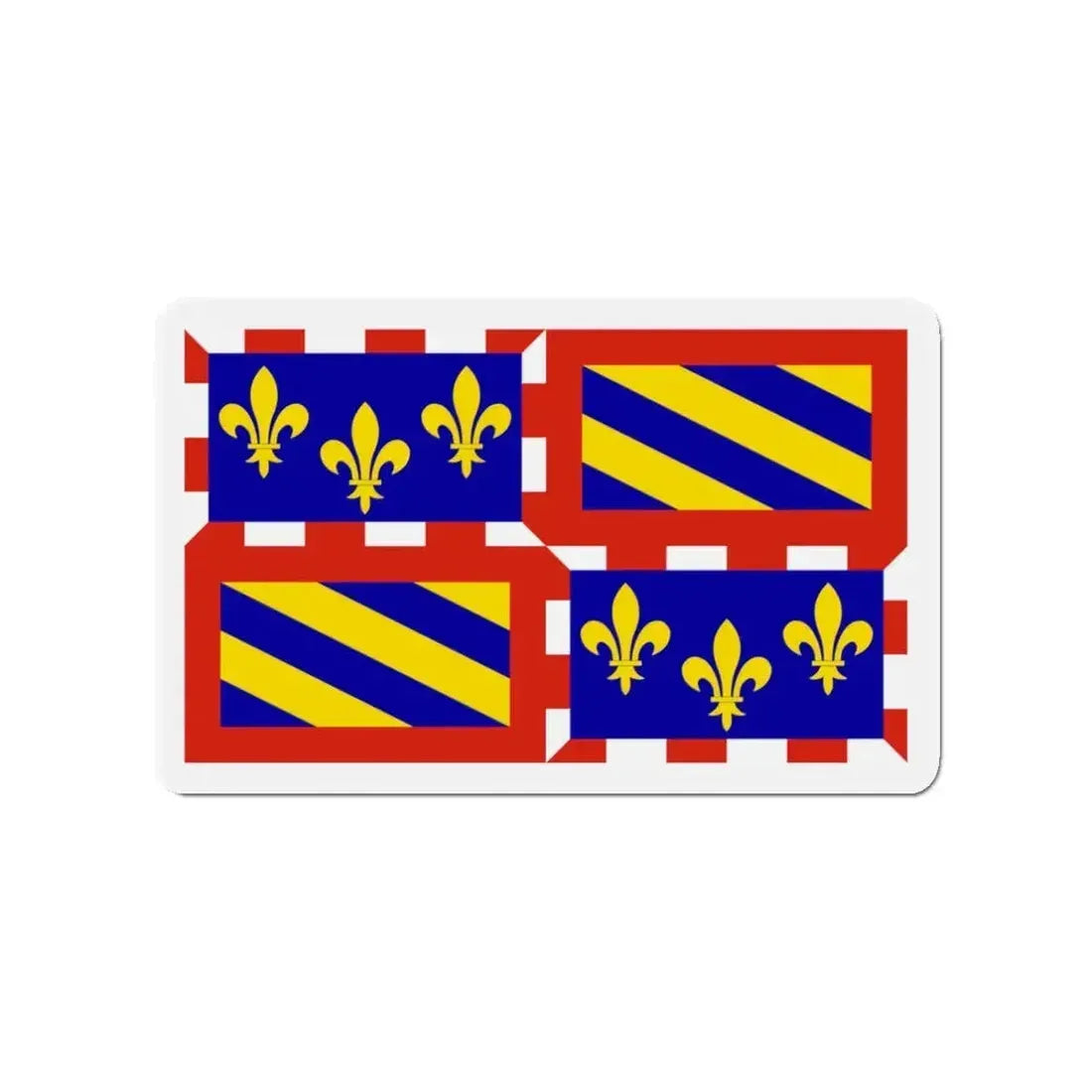 Flag of Bourgogne France - Refrigerator Magnet - The Sticker Space