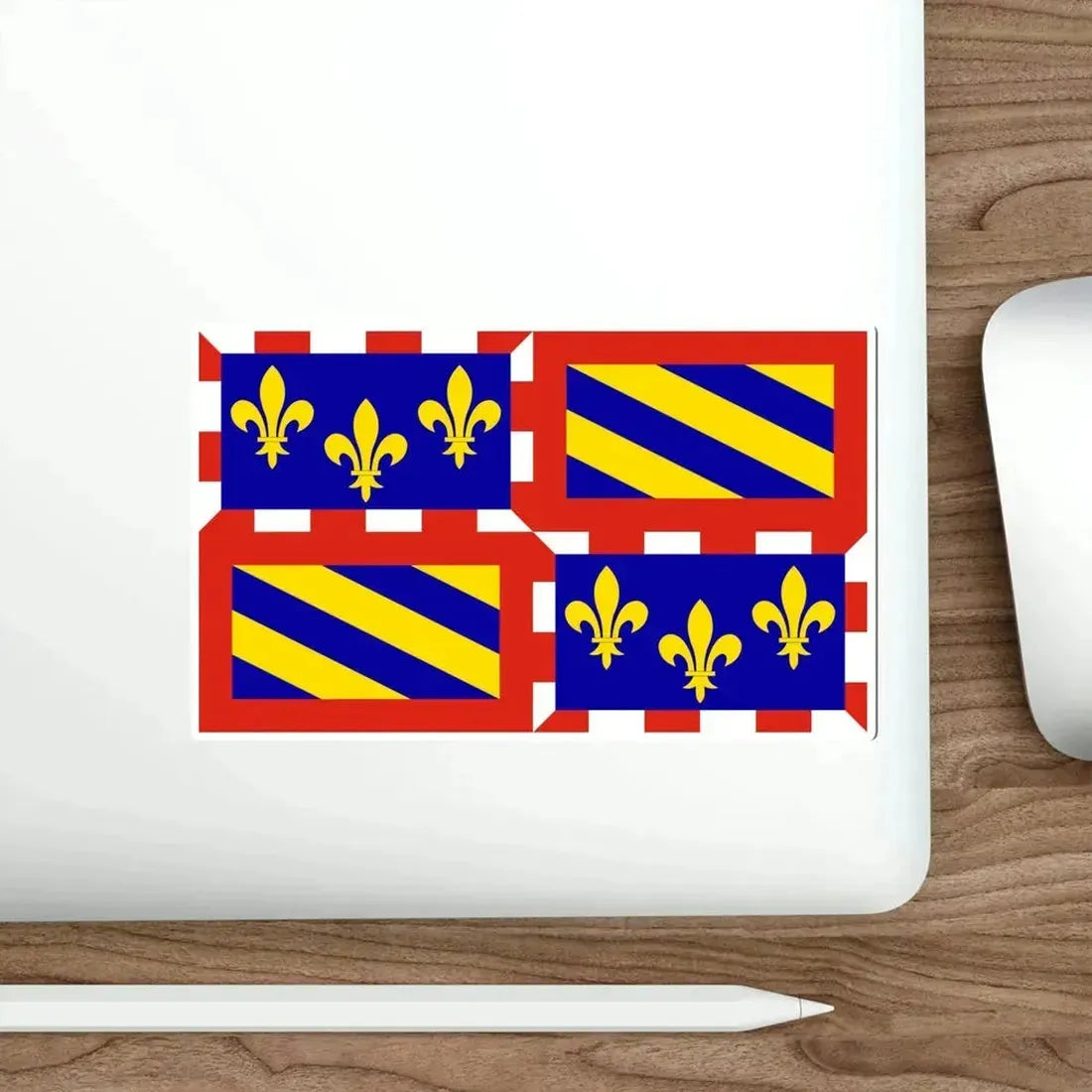 Flag of Bourgogne France STICKER Vinyl Die-Cut Decal - The Sticker Space