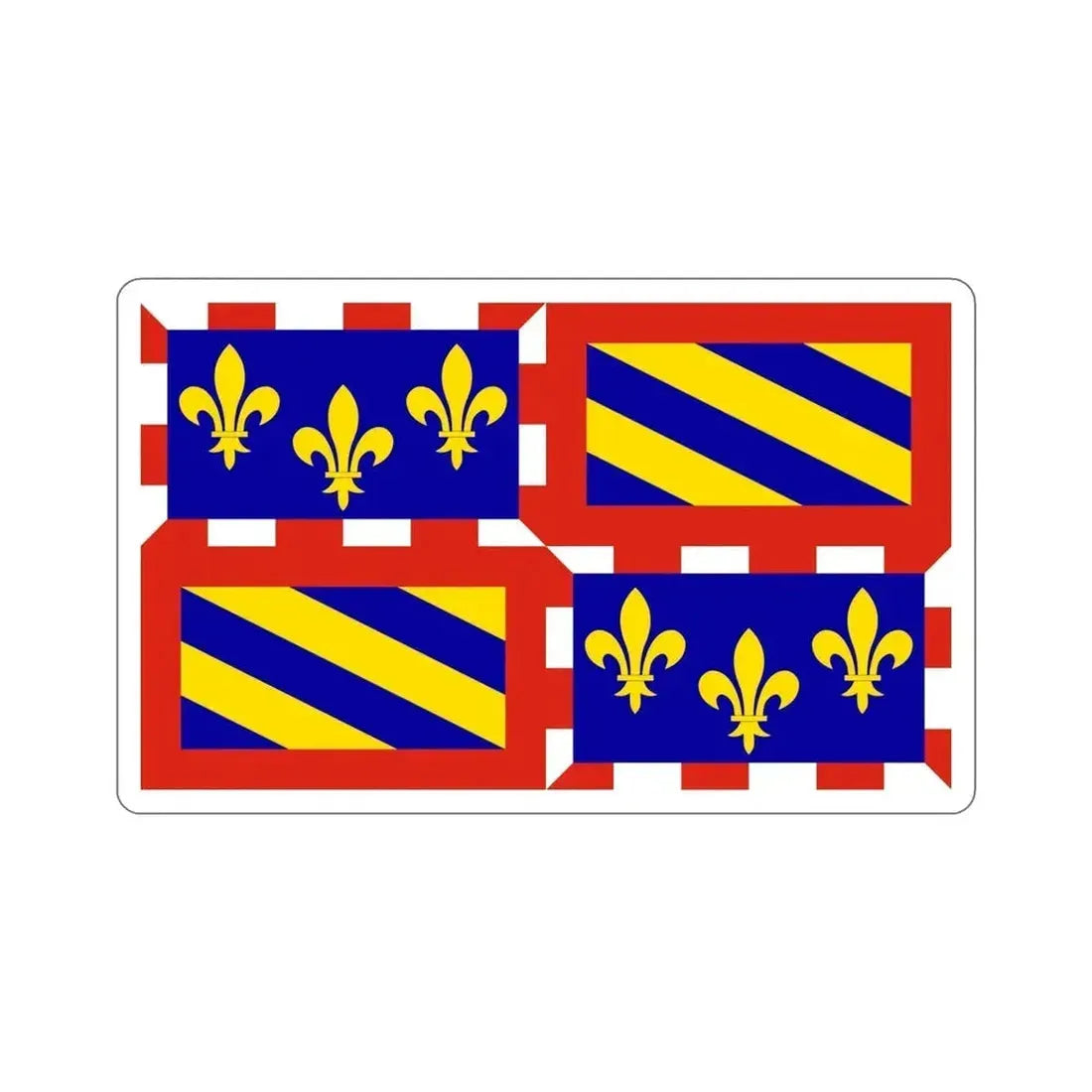 Flag of Bourgogne France STICKER Vinyl Die-Cut Decal - The Sticker Space