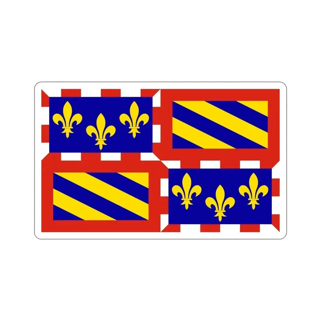 Flag of Bourgogne France STICKER Vinyl Die-Cut Decal - The Sticker Space