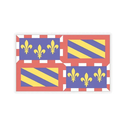 Flag of Bourgogne France - STICKER Vinyl Kiss-Cut Decal 2 Inch Transparent - The Sticker Space