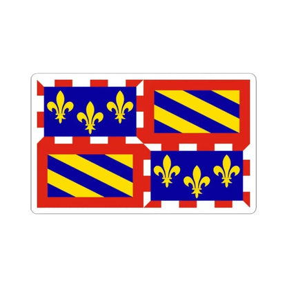 Flag of Bourgogne France - STICKER Vinyl Kiss-Cut Decal 2 Inch White - The Sticker Space