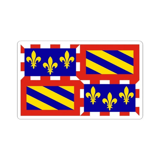 Flag of Bourgogne France - STICKER Vinyl Kiss-Cut Decal 2 Inch White - The Sticker Space