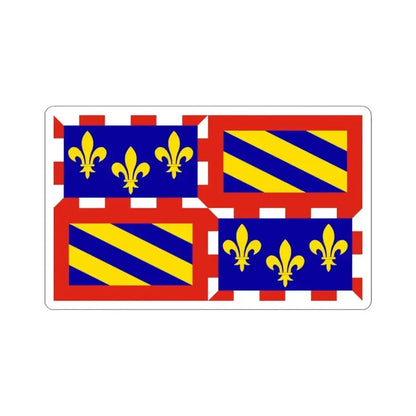 Flag of Bourgogne France - STICKER Vinyl Kiss-Cut Decal 3 Inch White - The Sticker Space