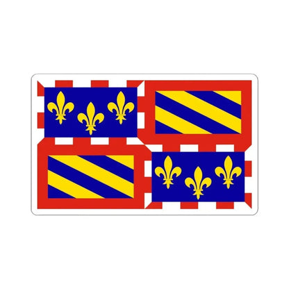 Flag of Bourgogne France - STICKER Vinyl Kiss-Cut Decal 4 Inch White - The Sticker Space