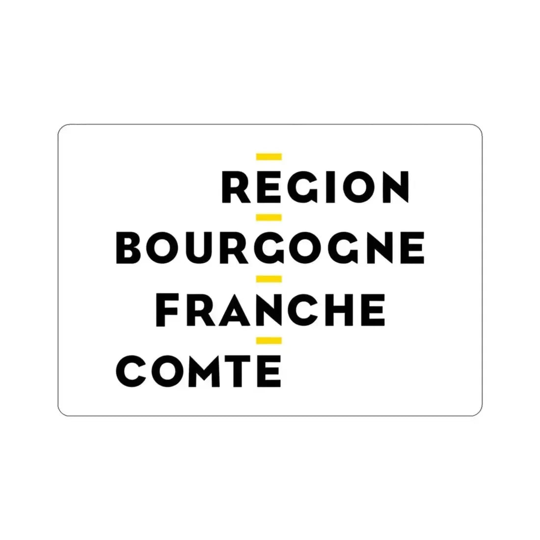 Flag of Bourgogne Franche Comté France 2 STICKER Vinyl Die-Cut Decal 3 Inch - The Sticker Space