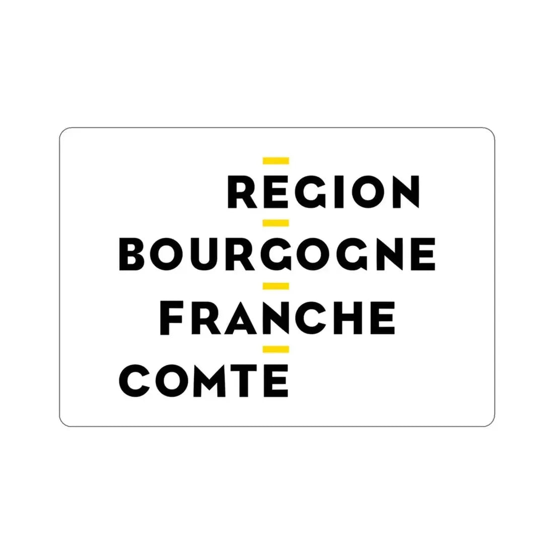 Flag of Bourgogne Franche Comté France 2 STICKER Vinyl Die-Cut Decal 4 Inch - The Sticker Space