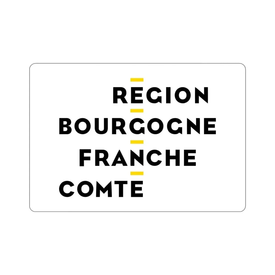 Flag of Bourgogne Franche Comté France 2 STICKER Vinyl Die-Cut Decal 6 Inch - The Sticker Space