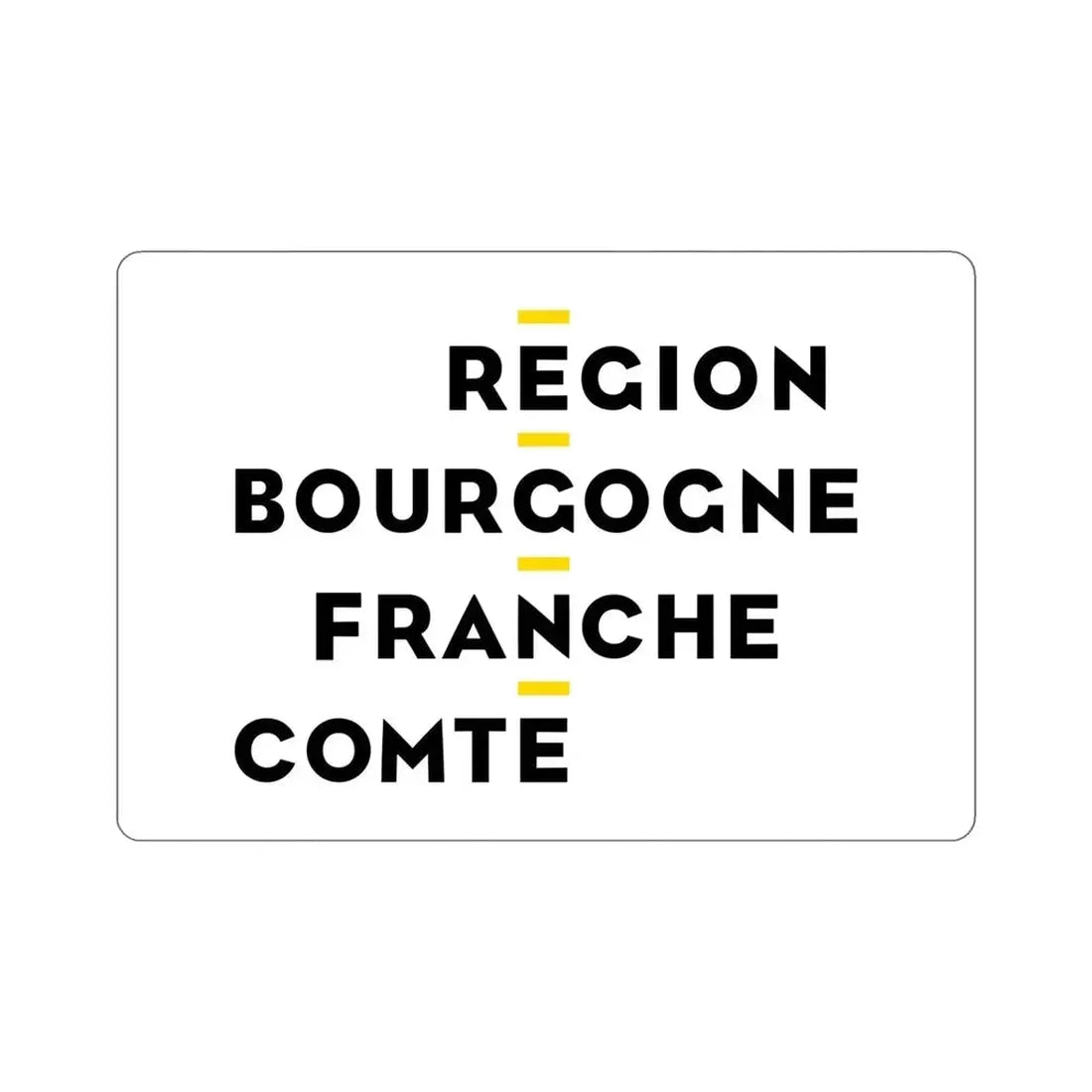 Flag of Bourgogne Franche Comté France 2 STICKER Vinyl Die-Cut Decal - The Sticker Space