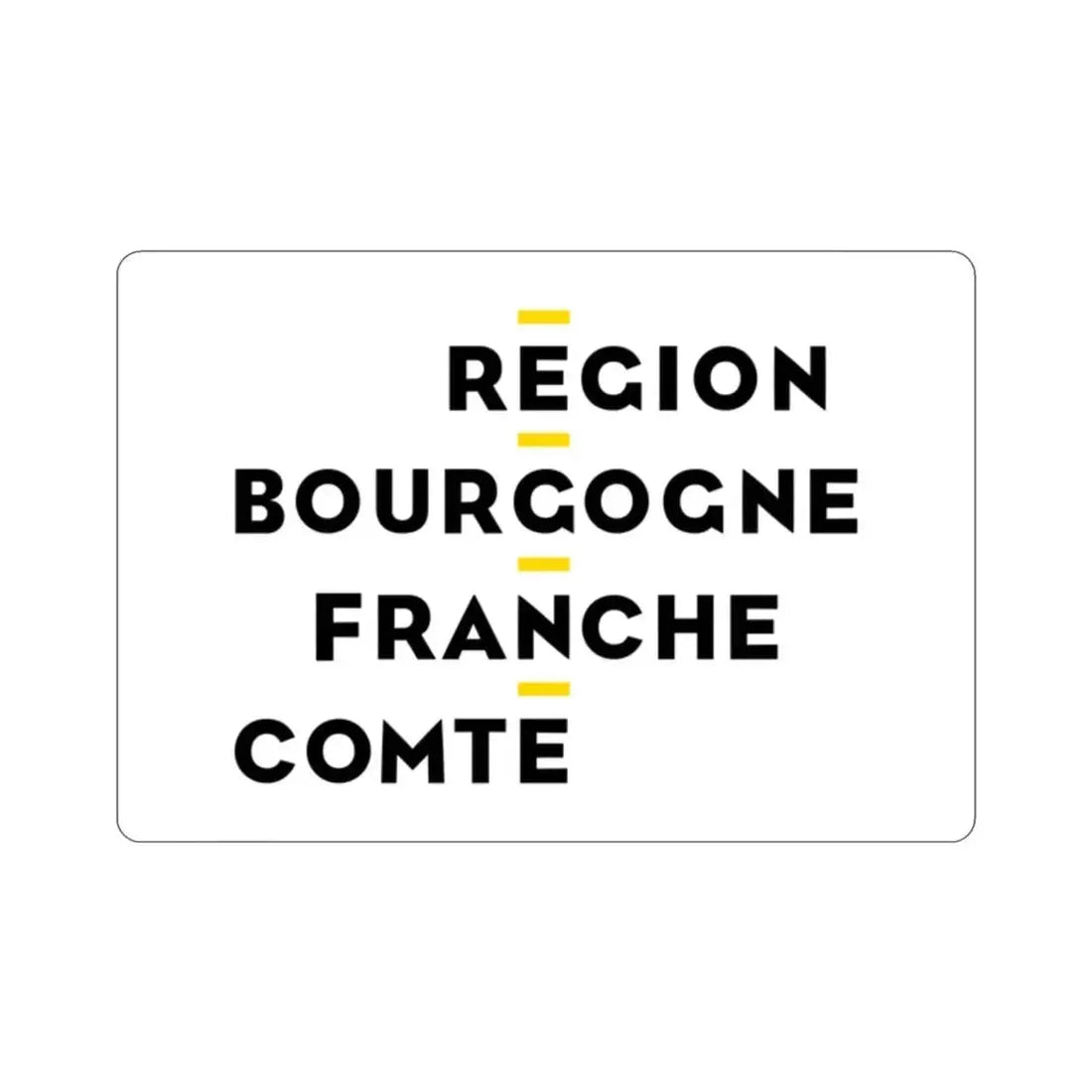 Flag of Bourgogne Franche Comté France 2 STICKER Vinyl Die-Cut Decal - The Sticker Space