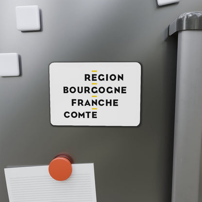 Flag of Bourgogne Franche Comté France 2 - Die-Cut Magnet-The Sticker Space