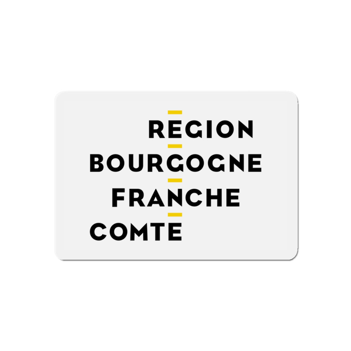 Flag of Bourgogne Franche Comté France 2 - Die-Cut Magnet-5" x 5"-The Sticker Space