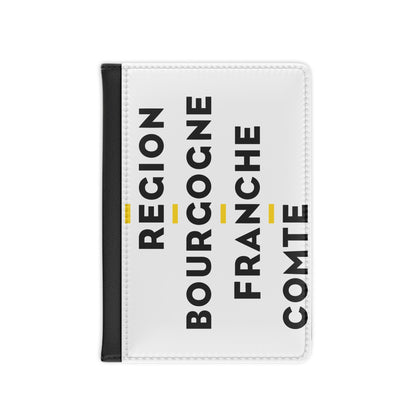 Flag of Bourgogne Franche Comté France 2 - Passport Holder-3.9" x 5.8"-The Sticker Space