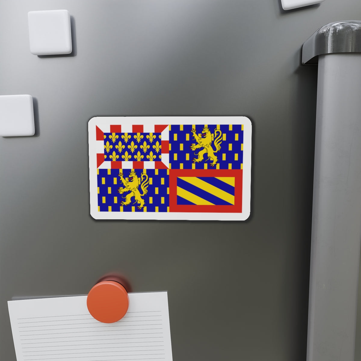 Flag of Bourgogne Franche Comté France - Die-Cut Magnet-The Sticker Space