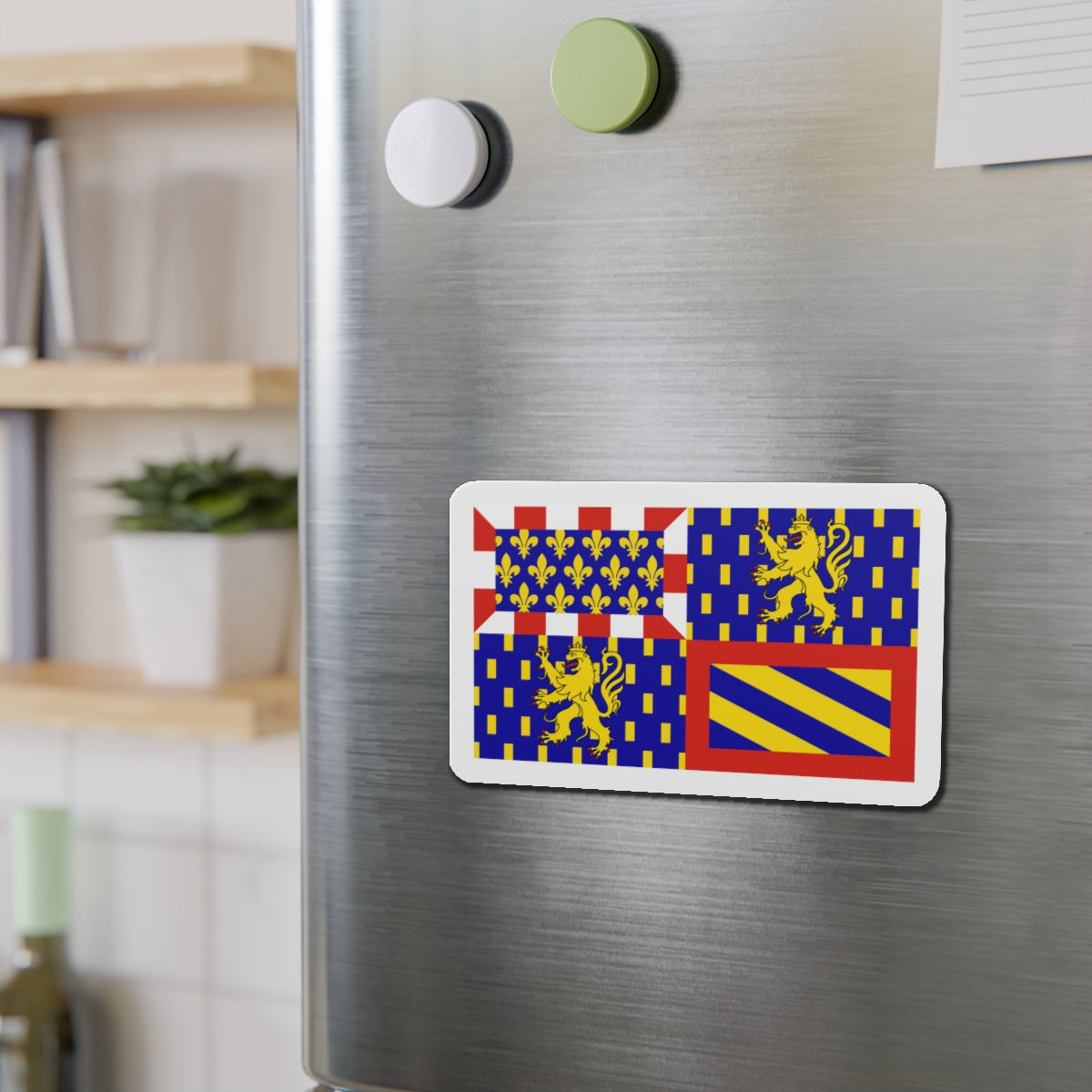 Flag of Bourgogne Franche Comté France - Die-Cut Magnet-The Sticker Space