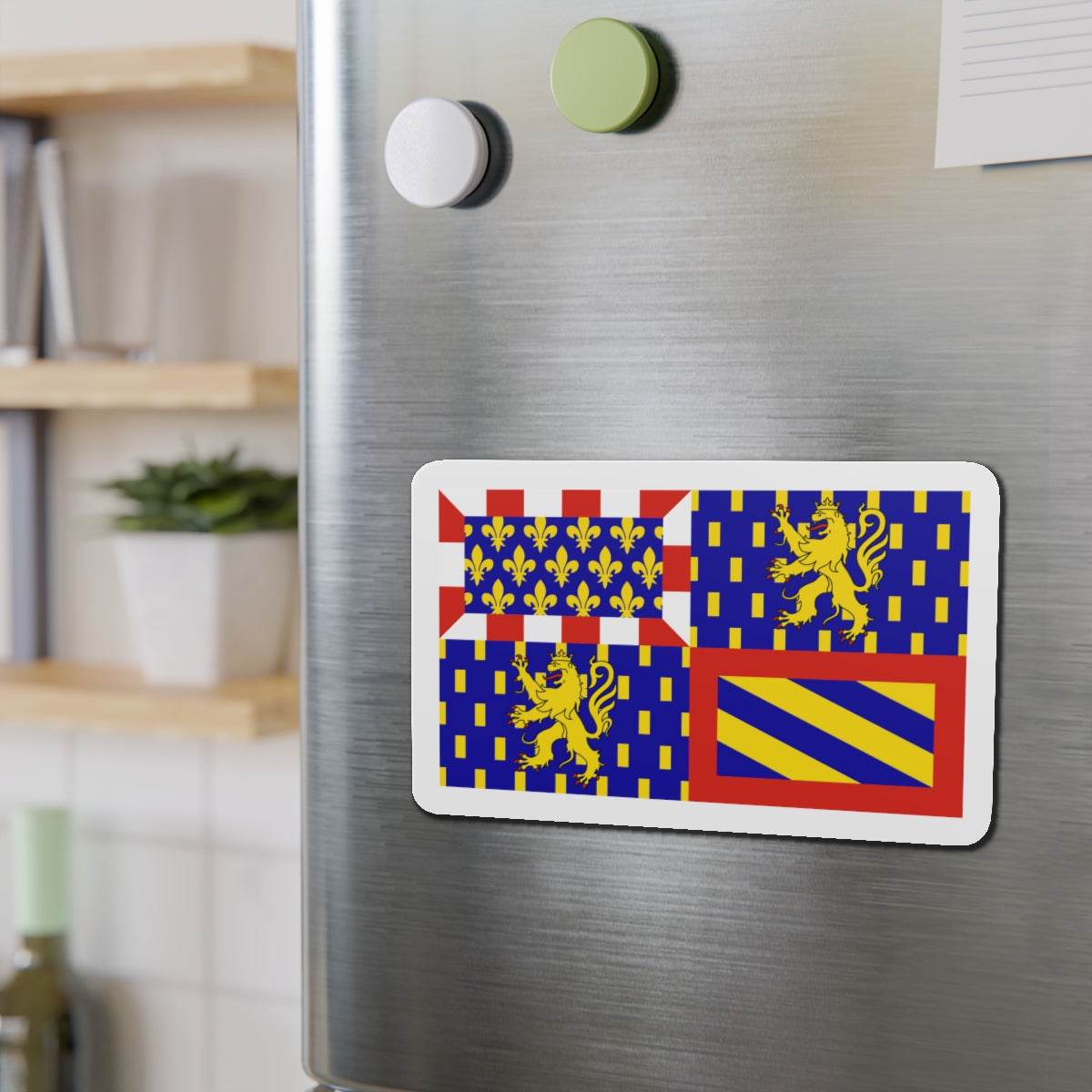 Flag of Bourgogne Franche Comté France - Die-Cut Magnet-The Sticker Space