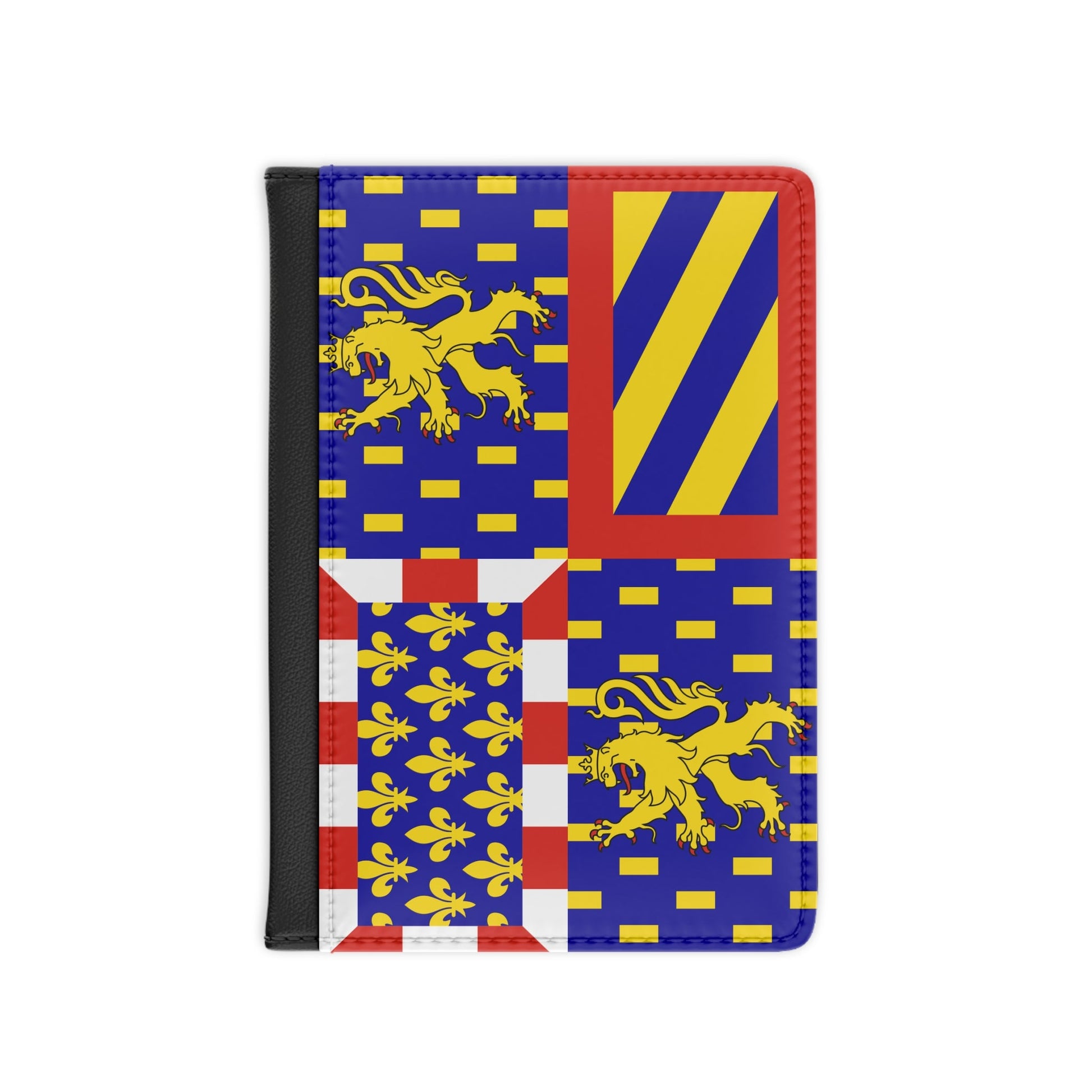 Flag of Bourgogne Franche Comté France - Passport Holder-3.9" x 5.8"-The Sticker Space