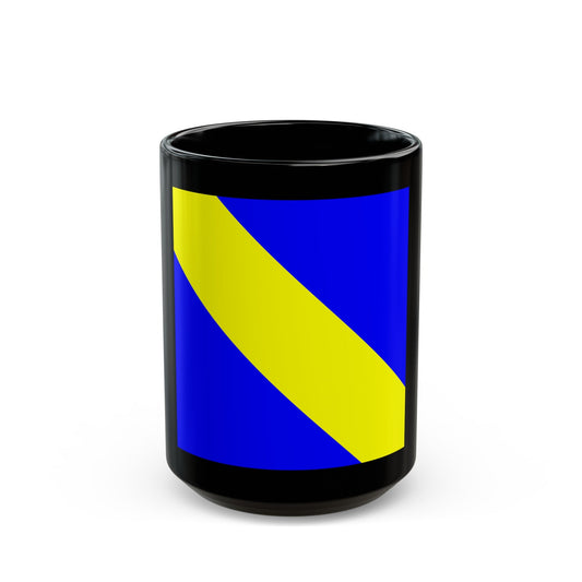 Flag of Bournens Switzerland - Black Coffee Mug-15oz-The Sticker Space