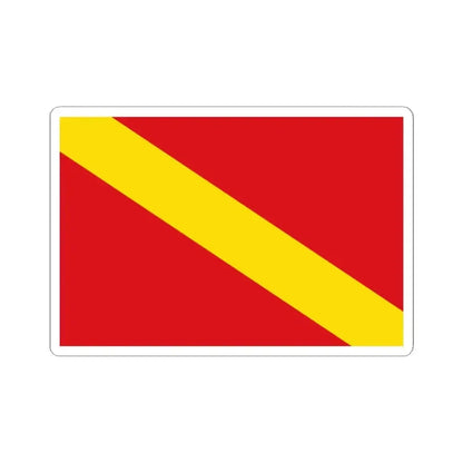 Flag of Boussu (Belgium) STICKER Vinyl Kiss-Cut Decal 2 Inch White - The Sticker Space