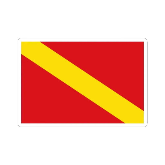 Flag of Boussu (Belgium) STICKER Vinyl Kiss-Cut Decal 2 Inch White - The Sticker Space