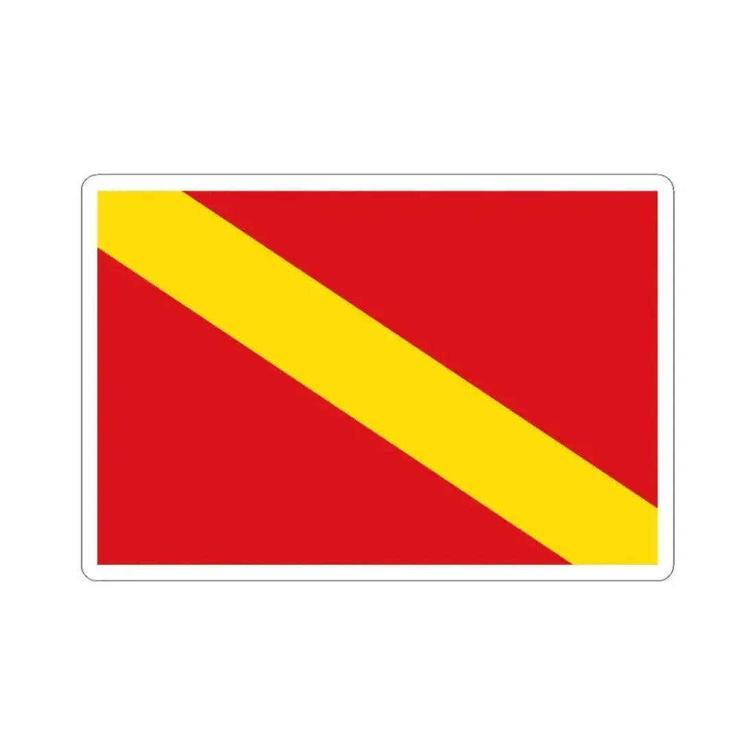 Flag of Boussu (Belgium) STICKER Vinyl Kiss-Cut Decal 3 Inch White - The Sticker Space