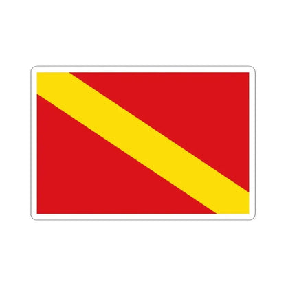 Flag of Boussu (Belgium) STICKER Vinyl Kiss-Cut Decal 3 Inch White - The Sticker Space