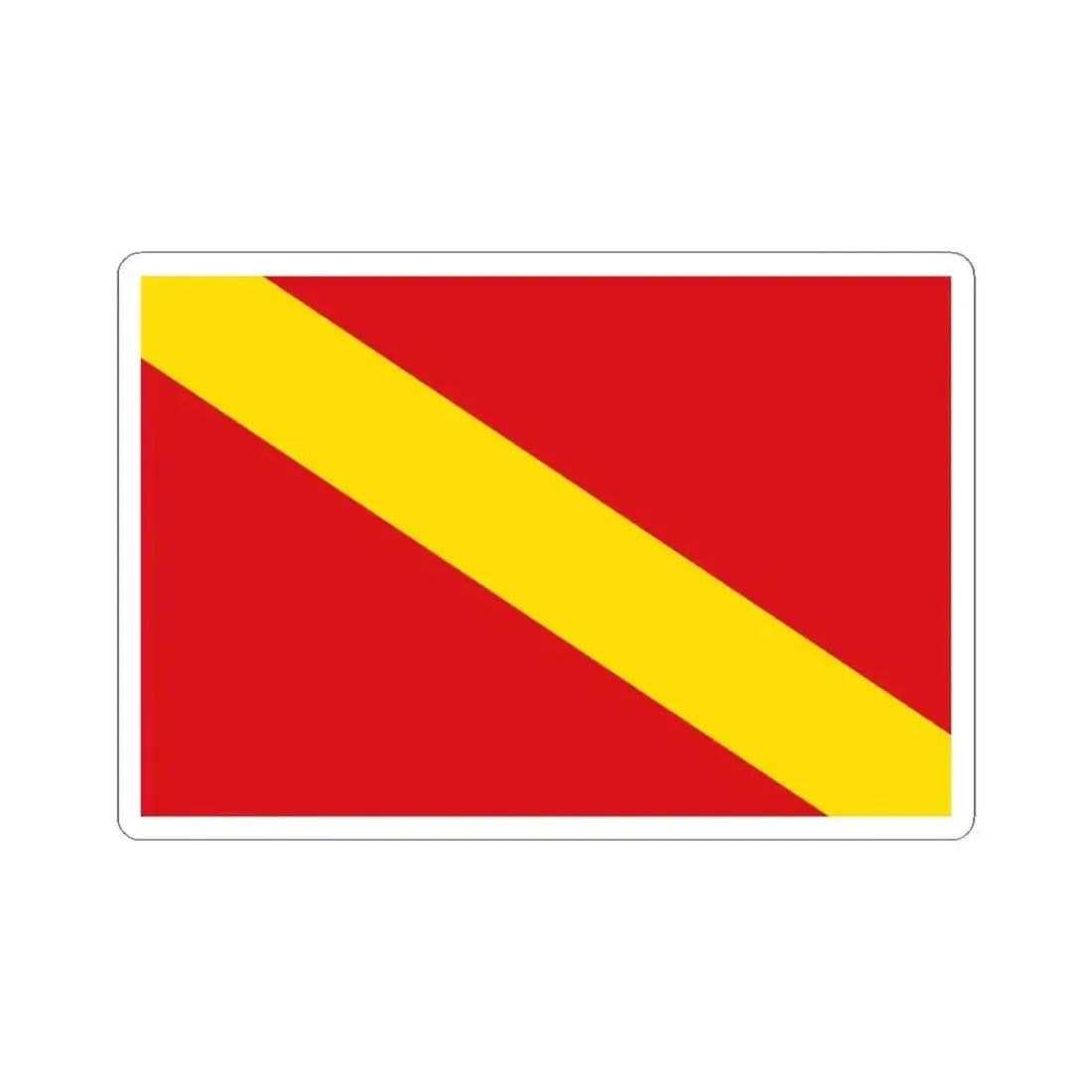 Flag of Boussu (Belgium) STICKER Vinyl Kiss-Cut Decal 4 Inch White - The Sticker Space